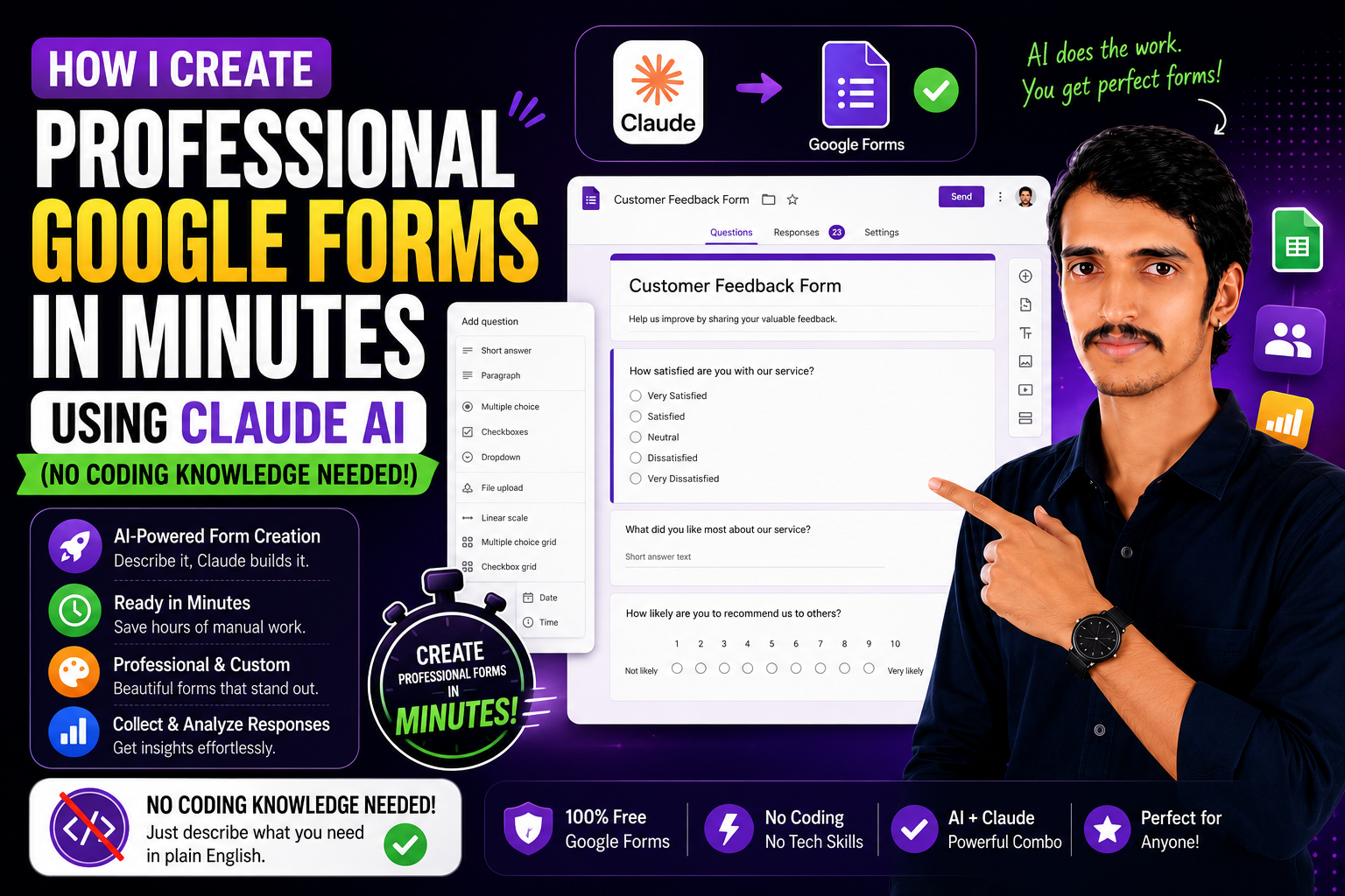 How I Create Professional Google Forms in Minutes Using Claude AI (No Coding Knowledge Needed!)